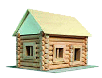 fa játékok, babaház